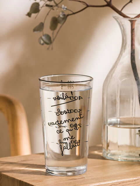 LCW HOME كوب زجاجي مطبوع 500 مل