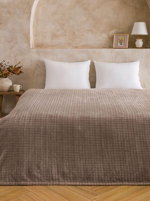 LCW HOME Çift Kişilik Pelüş Battaniye 200x220 cm - W5IB59Z8-PS7