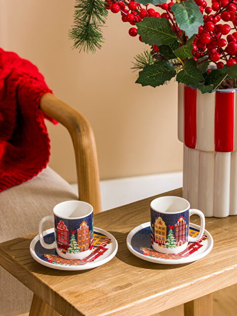 LC WAIKIKI Baskılı 2 Kişilik Porselen Kahve Fincan Takımı - W5JF97Z8-M0T