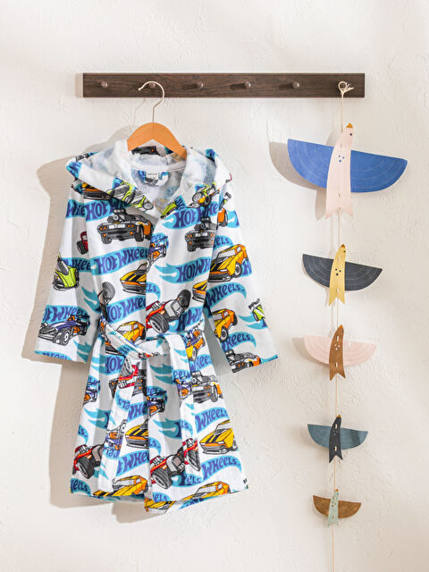 LCW HOME Hot Wheels Baskılı Erkek Çocuk Bornoz - W5LF44Z4-F9C