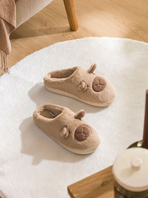 LCW STEPS Hayvan Figürlü Pelüş Kadın Ev Terliği - W5NY34Z8-EYM