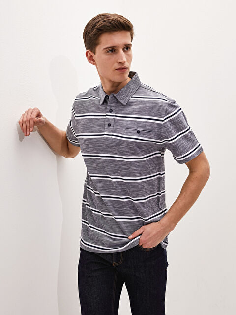 LCWAIKIKI Classic Polo Neck Short Sleeve Striped Pique T-Shirt - S11803Z8-LGS