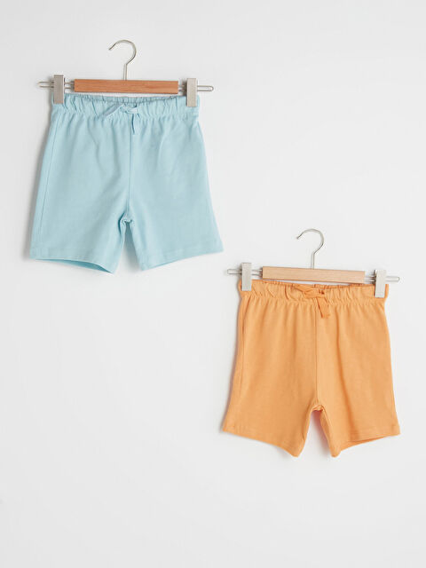 LCW baby شورتات للأولاد الرضع بخصر مرن أساسية - عبوة من 2 - S12510Z1-G9Y