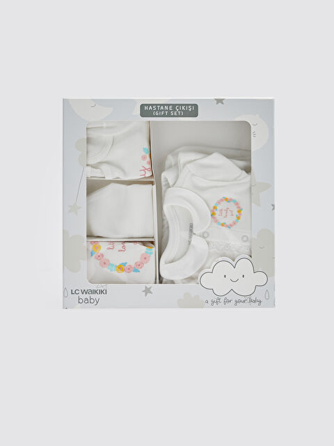 LCW baby Принтті қыз балаға арналған ауруханадан шығу жинағы қораппен - S13059Z1-FDU