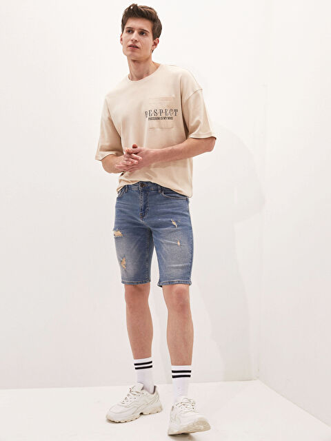 LCW Jeans شورت جينز رجالي سليم بزاف - S14408Z8-311