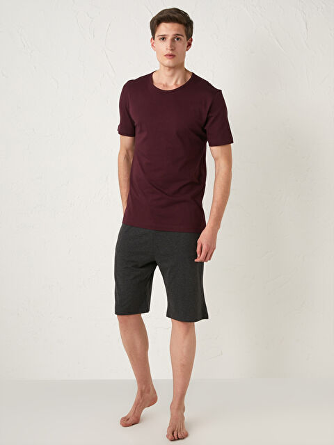 LC WAIKIKI Regular Fit Men's Short Pyjama Set - S14927Z8-HNV