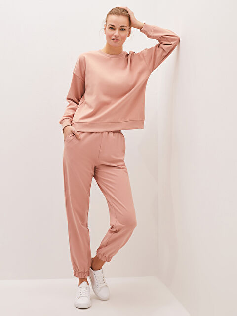 LCW Vision Crew Neck Plain Sweatshirt - S17090Z8-FLK