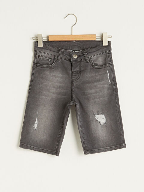 LCW Kids Ripped Cotton Boy Jean Shorts - S17161Z4-GRD