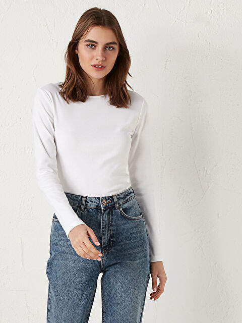 LCWAIKIKI Basic Crew Neck Long Sleeve T-Shirt - S18238Z8-FFB