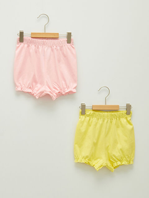 LCW baby Beli Lastikli Basic Kız Bebek Pijama Alt 2'li - S18425Z1-FRL