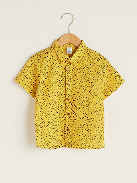 LCW baby Short Sleeve Printed Baby Boy Shirt - S19451Z1-LUG