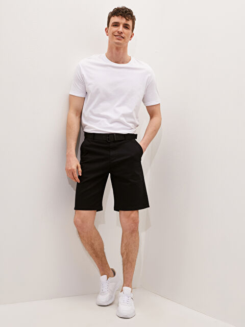 XSIDE Шорты Мужские Габардин Слим Фит С Ремнем - S19571Z8-CVL