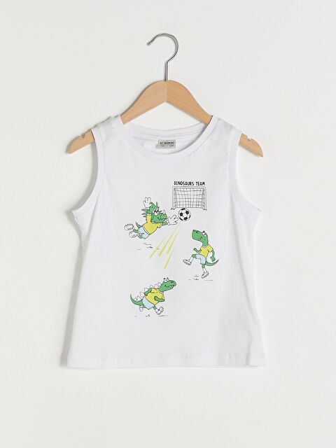 LCW Kids T-Shirt Athlétique Garçon En Coton Imprimé À Col Rond - S1AL07Z4-JYX