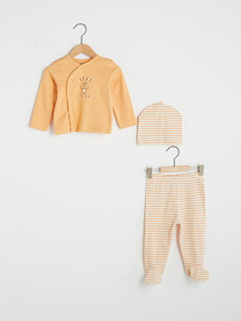 LCW baby Crew Neck Long Sleeve Baby Boys' Hospital Exit Set - S1AS38Z1-G7M