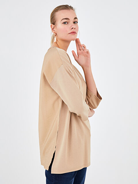 LCWAIKIKI Classic V Neck Straight Half Sleeve Women Blouse - S1BS50Z8-GL4