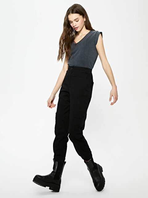 LCW Vision Elastic Waist Gabardine Women's Jogger Trousers - S1BT02Z8-E0N