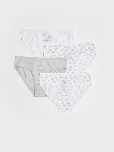 LCW Kids سراويل داخلية قطنية مطبوعة للبنات - عبوة من 4 قطع - S1BV76Z4-E5X