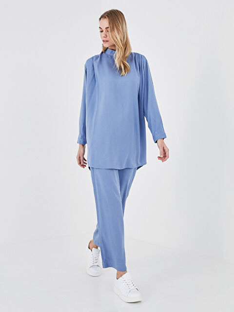 LCW Modest Elastic Waist Comfortable Fit Plazzo Woman Trousers - S1CC43Z8-QKL