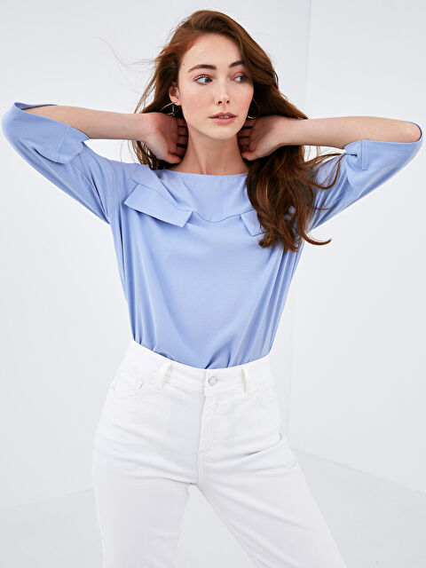 LCWAIKIKI Classic Crew Neck Plain Short Sleeve Women's Blouse - S1CU02Z8-FH0