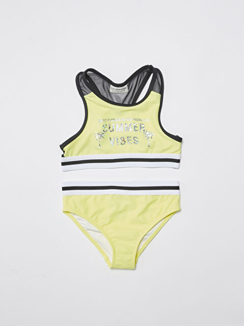 LCW Kids بيكيني للبنات بقماش مطبوع قابل للتمدد - S1EF15Z4-JTM