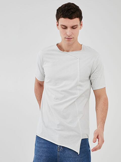 XSIDE Crew Neck Short Sleeve Basic Combed Cotton Men's T-shirt - S1EK57Z8-FZS