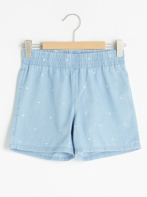 LCW Kids Short En Jean Fille à Motif et Taille Élastique - S1FC97Z4-311