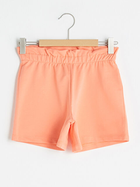 LCW Kids Basic Girls' Shorts with Elasticated Waist - S1G828Z4-GKN