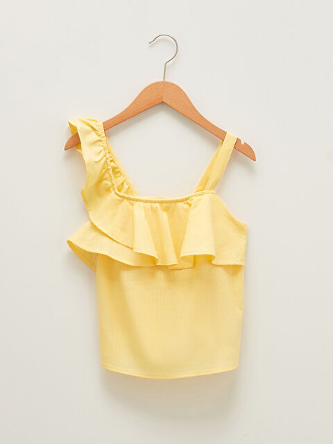 LCW Kids Blouse Basique à Volants en Popeline pour Fille - S1GQ00Z4-FSR