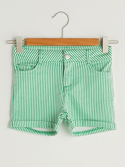 LCW Kids Striped Gabardine Girl Shorts - S1HD12Z4-LFT