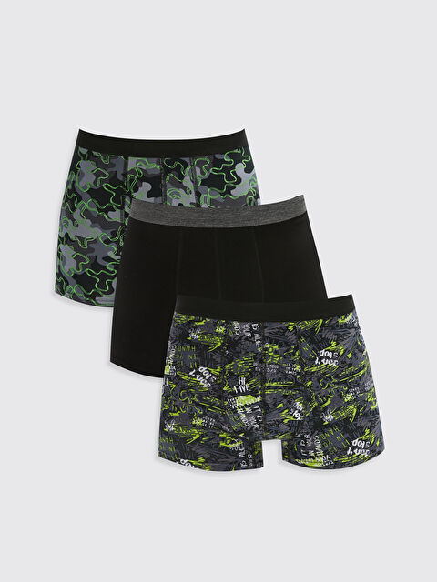 LC WAIKIKI Ерлерге арналған стандартты пішім мақта-стрейч боксер 3 данадан тұратын - S1HG38Z8-LQJ