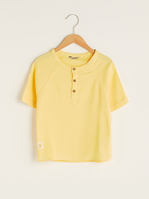 LCW Kids Crew Neck Basic Short Sleeve Boy's Shirt - S1I436Z4-FYR