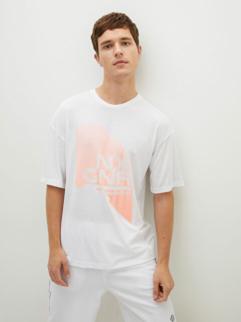 XSIDE ACTIVE Crew Neck Short Sleeve Active Sports Men's T-Shirt - S1I556Z8-FFB