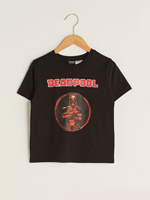 LCW Kids Crew Neck Deadpool Printed Short Sleeve Boy T-Shirt - S1I815Z4-CVL