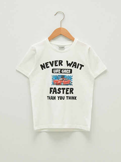 LCW Kids T-shirt Garçon à Manches Courtes Imprimé Hologramme Col Rond - S1IR71Z4-JYX