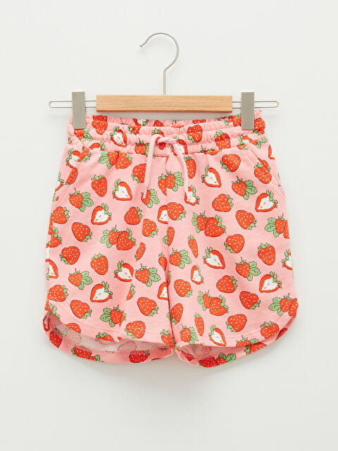 LCW Kids Girls' Patterned Shorts with Elastic Waist - S1IU72Z4-LT4