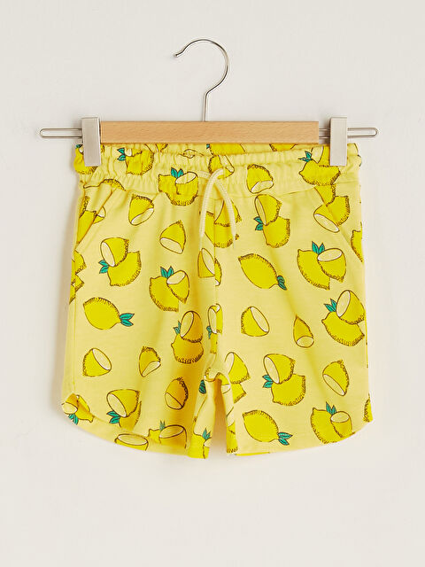 LCW Kids Girls' Patterned Shorts with Elastic Waist - S1IU72Z4-LUG