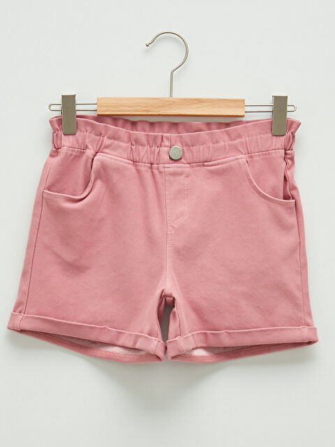 LCW Kids Girl's Shorts With Elastic Waist Jean Look - S1IV00Z4-GFU