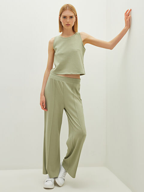 LCW Vision Women's Crew Neck Plain Tank Top - S1IV06Z8-GHY