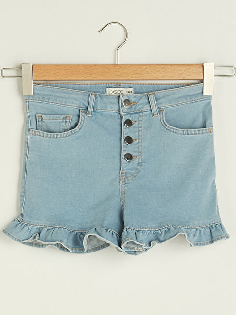XSIDE Cep Detaylı Fırfırlı Kadın Jean Şort - S1IV56Z8-RMQ