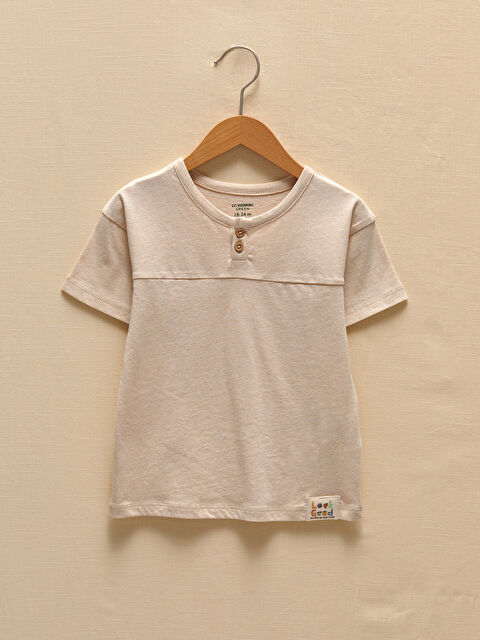 LCW baby Crew Neck Basic Baby Boys' T-Shirt - S1J391Z1-DRR