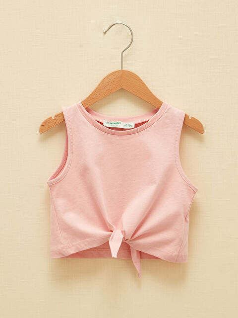 LCW Kids تيشيرت بدون أكمام أساسي بياقة دائرية للبنات - S1J730Z4-G3K