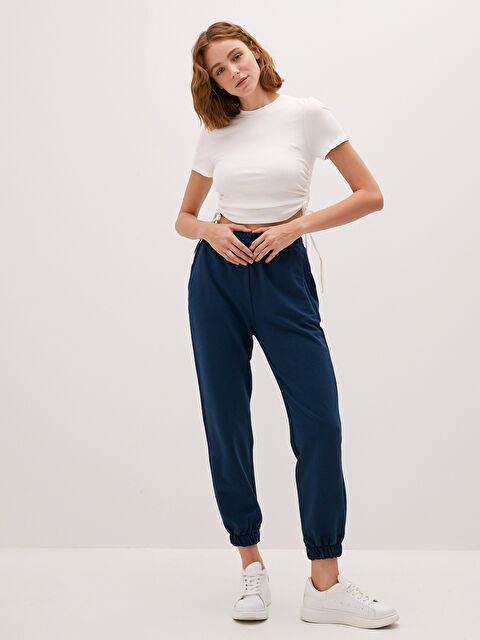 LCW Vision Elastic Waist Regular Pocket Detailed Women's Sweatpants - S1JA46Z8-LYB