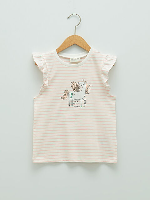 LCW Kids Débardeur en Coton Imprimé à Col Rond pour Fille - S1JD12Z4-LFC