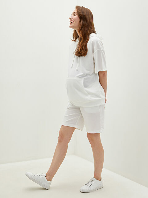 LCWAIKIKI Maternity Beli Lastikli Düz Cep Detaylı Hamile Şort - S1JH36Z8-LXF