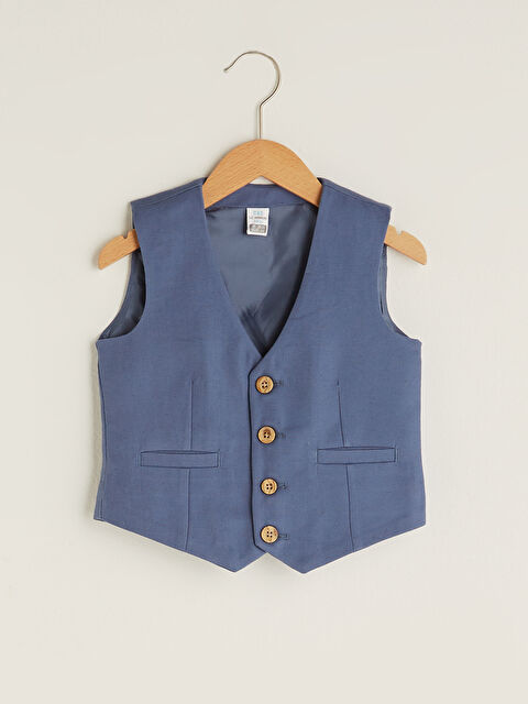 LCW baby V-Neck Basic Baby Boys' Waistcoat - S1JI52Z1-H6T