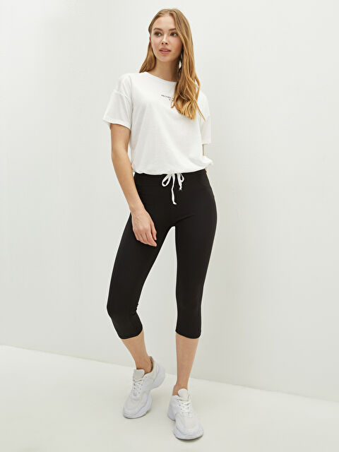 XSIDE ACTIVE Elastic Waist Straight Pocket Detailed Women's Sports Leggings - S1K124Z8-CVL