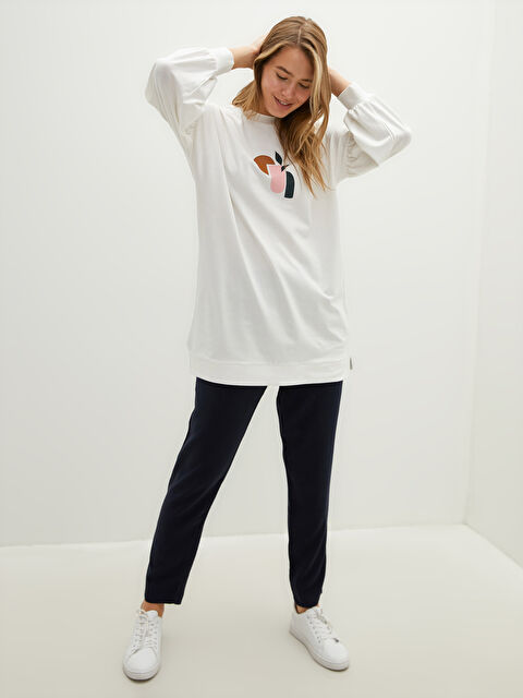 LCW Modest Elastic Waist Straight Belmando Fabric Women's Harem Pants - S1K532Z8-HRP