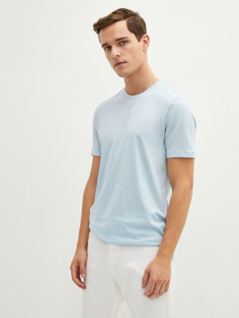 LCWAIKIKI Basic Crew Neck Short Sleeve Basic Combed Cotton Men's T-shirt - S1KK60Z8-FUX