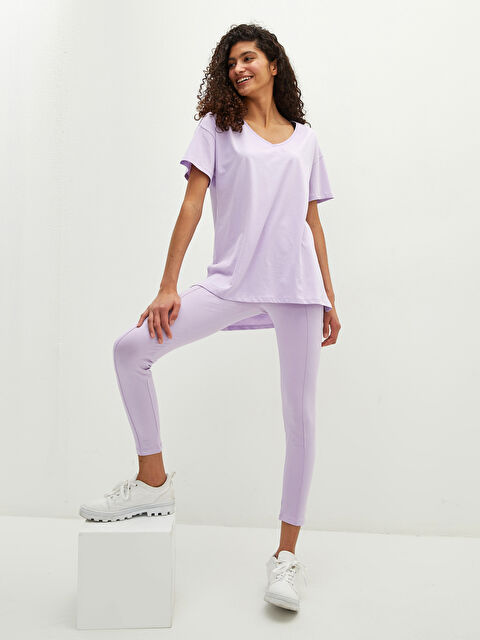 LCW Vision Әйелдерге арналған серпімді белдік өрнексіз леггинстер - S1KY34Z8-G3W