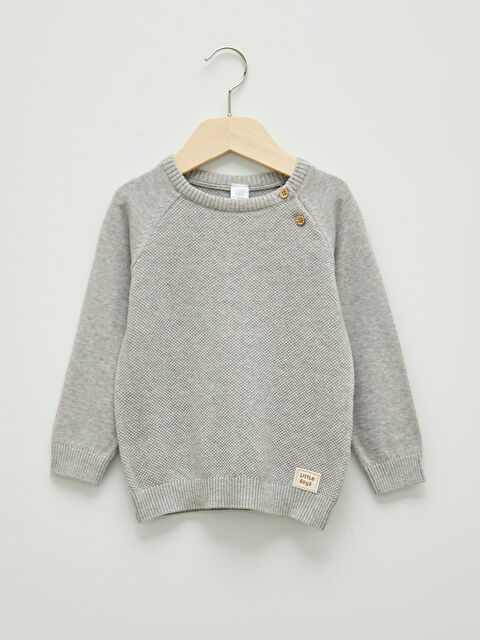 LCW baby Džemper za bebe dečake od trikotaže sa okruglim izrezom i uzorkom